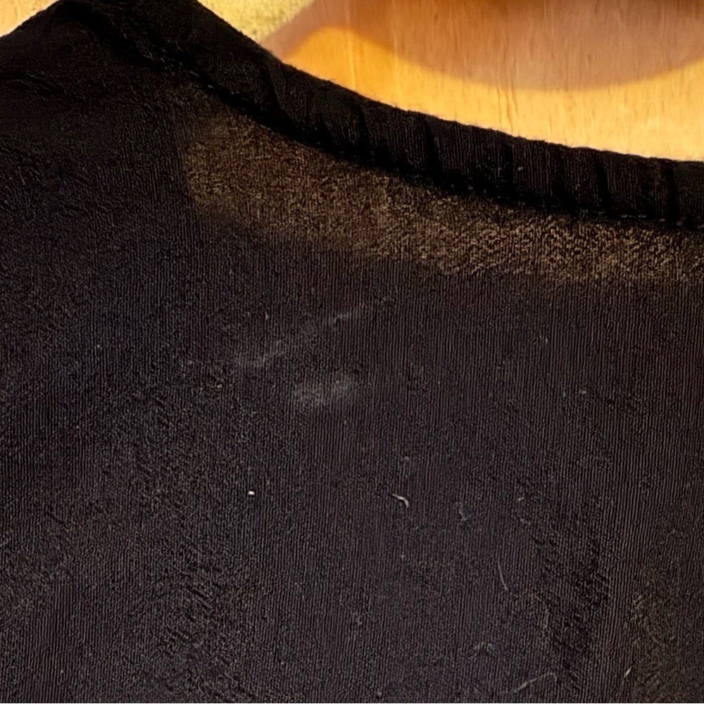 J Crew Black Tunic Blouse Womens XS Button Up‎ Long Sleeve Work Top - Picture 5 of 5